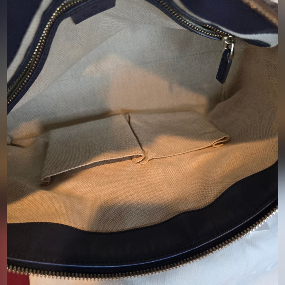 Gucci Blondie Soho Navy Grey Patent Leather 2 Way Bag - Picture 12 of 17